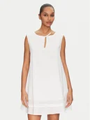 Sukienki - Seafolly Sukienka letnia Gathered 55431-DR Biały Relaxed Fit - miniaturka - grafika 1