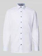 Koszule męskie - Koszula biznesowa o kroju regular fit z bawełny z kołnierzykiem typu kent - miniaturka - grafika 1