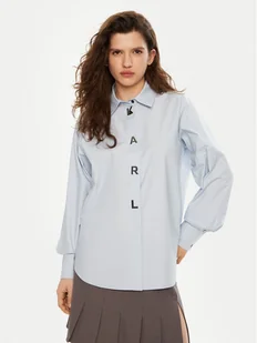KARL LAGERFELD Koszula A1W11026 Niebieski Regular Fit - Koszule damskie - miniaturka - grafika 1