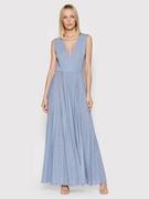 Sukienki - Kontatto Sukienka wieczorowa M1219 Niebieski Slim Fit - miniaturka - grafika 1