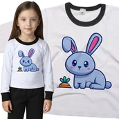 Piżamy dla dziewczynek - Piżama dziecięca Królik Zając Z Marchewką W Ziemi Dzień Marchewki 86/92 - VoloDonum - miniaturka - grafika 1