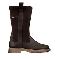 Kozaki damskie - Clarks dziewczęce kozaki Astrolhi Gtx K Chelsea, brązowy - Br?zowa skóra - 28,5 EU - miniaturka - grafika 1