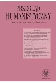 Przegląd Humanistyczny 2024/4 (487) - Czasopisma - miniaturka - grafika 1