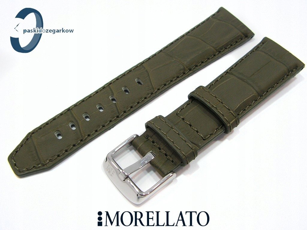 Pasek MORELLATO SOCCER 22 mm skórzany wodoodporny zielony
