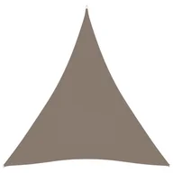 Parasole ogrodowe - vidaXL Trójkątny żagiel ogrodowy, tkanina Oxford, 3x3x3 m, taupe 135445 - miniaturka - grafika 1