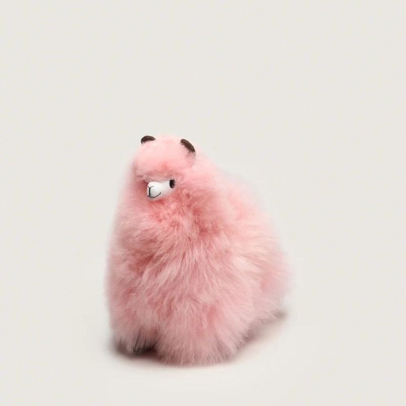 Huacaya - Przytulanka z naturalnej alpaki PASTEL PINK 24 cm