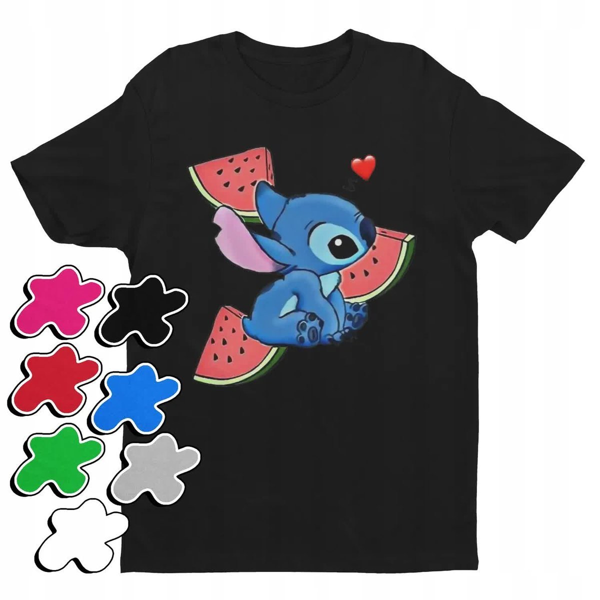 Koszulka T-Shirt Dziecięca Z Nadrukiem Duży Wybór Lilo Stitch -M 134-140