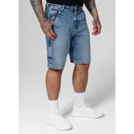 Spodnie sportowe męskie - Szorty męskie Pitbull Jeansowe Blue Denim Carpenter - miniaturka - grafika 1