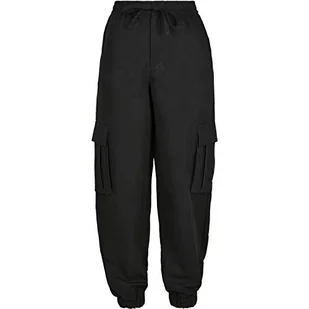 Urban Classics Damskie spodnie z wiskozy Twill Cargo, klasyczne spodnie, czarny, XL - Spodnie damskie - miniaturka - grafika 1