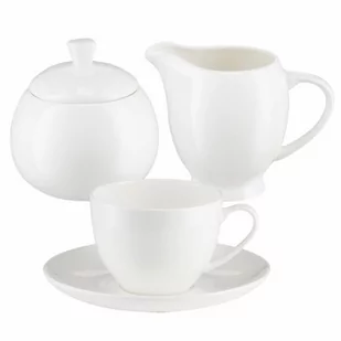 Serwis kawowy porcelanowy na 6 osób BOSTON White VILLA ITALIA - Serwisy do kawy i herbaty - miniaturka - grafika 1