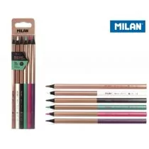 Kredki sześciokątne 6 kolorów MILAN - Przybory szkolne - miniaturka - grafika 1