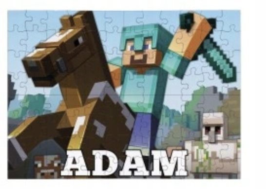 PUZZLE MINECRAFT GRA POSTACIE PREZENT A3 252 el z Nadrukiem + IMIĘ #43