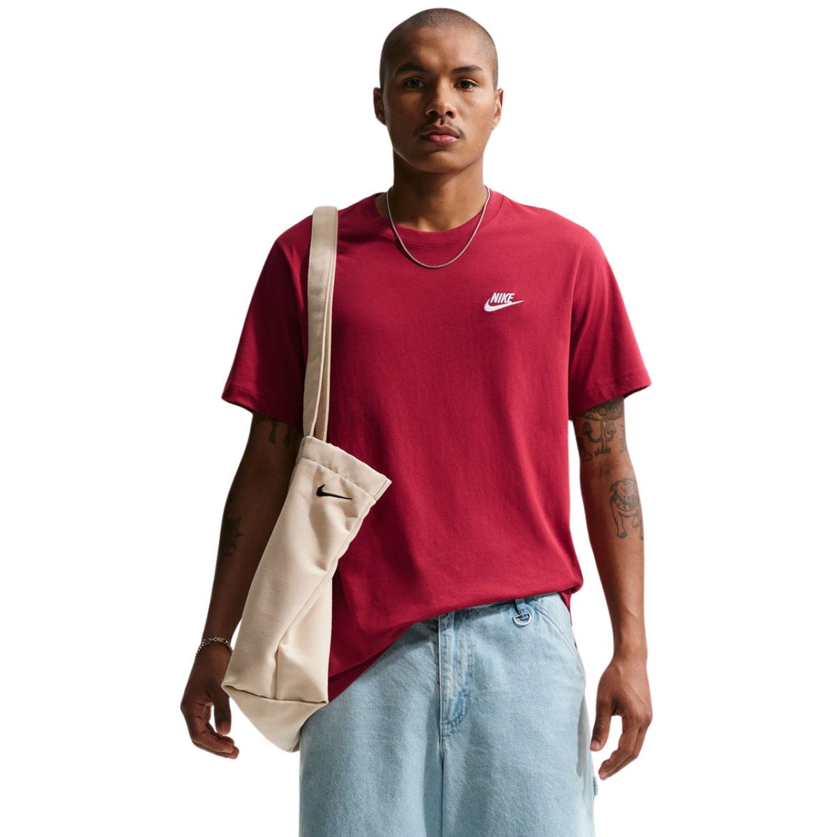 KOSZULKA NIKE MEN AR4997-613 R. L Bordowy