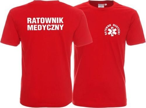 Promostars LPP - Koszulka męska RATOWNIK MEDYCZNY czerwona