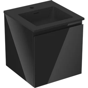 Mexen Orio szafka łazienkowa 45 cm z umywalką Otis, 1 szuflada, czarna połysk/czarna mat - 91A10-04547-1-BF70-W18M71 - Szafki łazienkowe - miniaturka - grafika 1