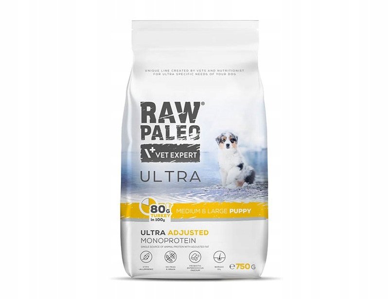 Vetexpert Raw Paleo Ultra Turkey puppy  Medium/ Large 0,75 kg