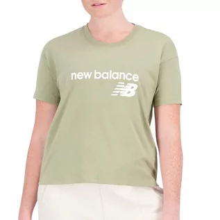 Koszulki sportowe damskie - Koszulka New Balance WT03805OLF - zielona - grafika 1