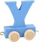 Pociągi dla dzieci - Small Foot Design Wagonik z literką Y Alfabet Pociąg - miniaturka - grafika 1