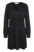 Sukienki - Damska sukienka z długim rękawem, luźna, na co dzień, czarna, 34 - miniaturka - grafika 1