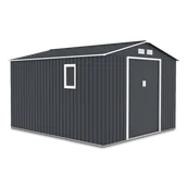 Altany ogrodowe - Domek na narzędzia HUDSON 9x10 Cold Grey - miniaturka - grafika 1