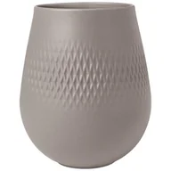 Wazony i flakony - Wazon Carre mały Manufacture Collier taupe Villeroy & Boch - miniaturka - grafika 1