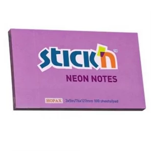 Notes samoprzylepny 127mmx76mm neon fioletowy - Szkolne artykuły papiernicze - miniaturka - grafika 1
