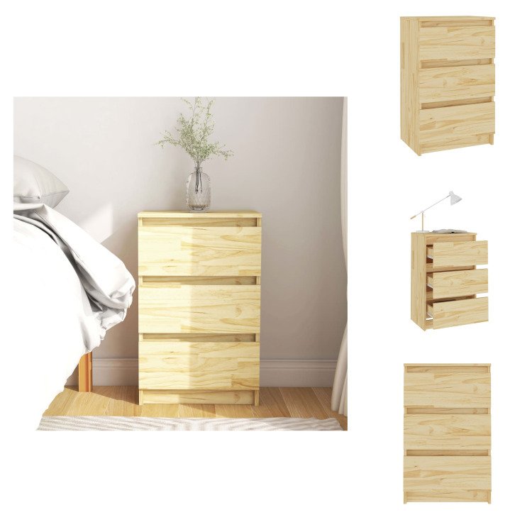 vidaXL Szafka nocna 40x29,5x64 cm sosna lita - Szafki nocne