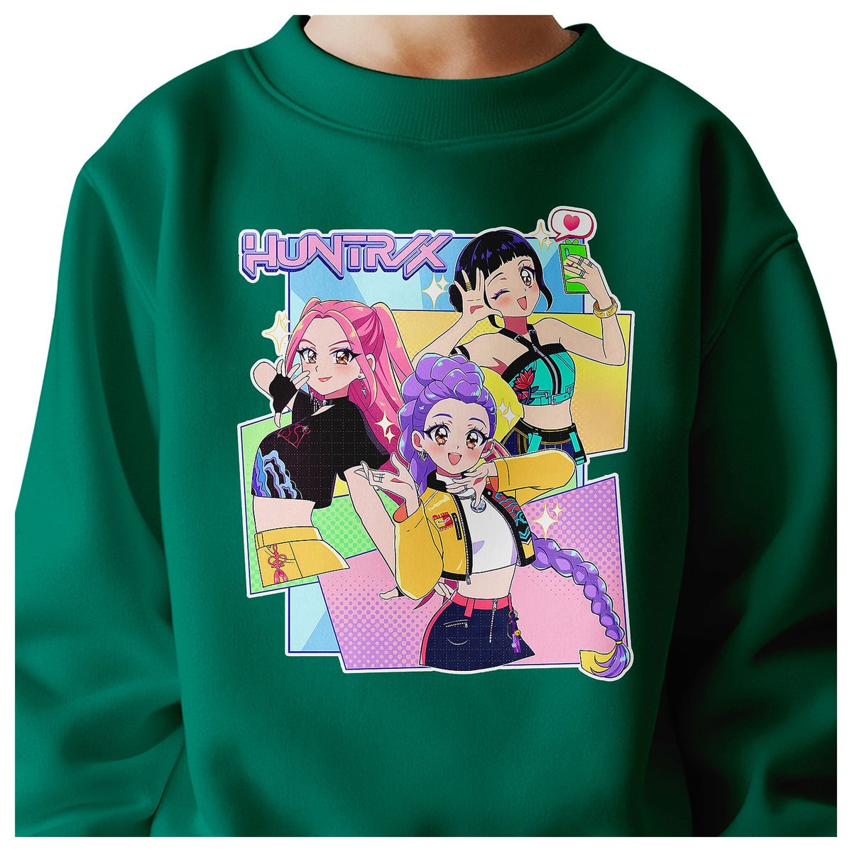 BLUZA DZIECIĘCA K-POPOWE ŁOWCZYNIE DEMONÓW HUNTRIX 146-152 BAWEŁNIANA