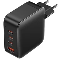 Ładowarki do telefonów - Ładowarka sieciowa, Vention, FEIB0-EU, 3xUSB-C, USB- A, 140W/140W/30W/18W, GaN (czarna) - miniaturka - grafika 1