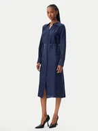 Sukienki - BOSS Sukienka koszulowa Dieshina1 50532758 Granatowy Relaxed Fit - miniaturka - grafika 1