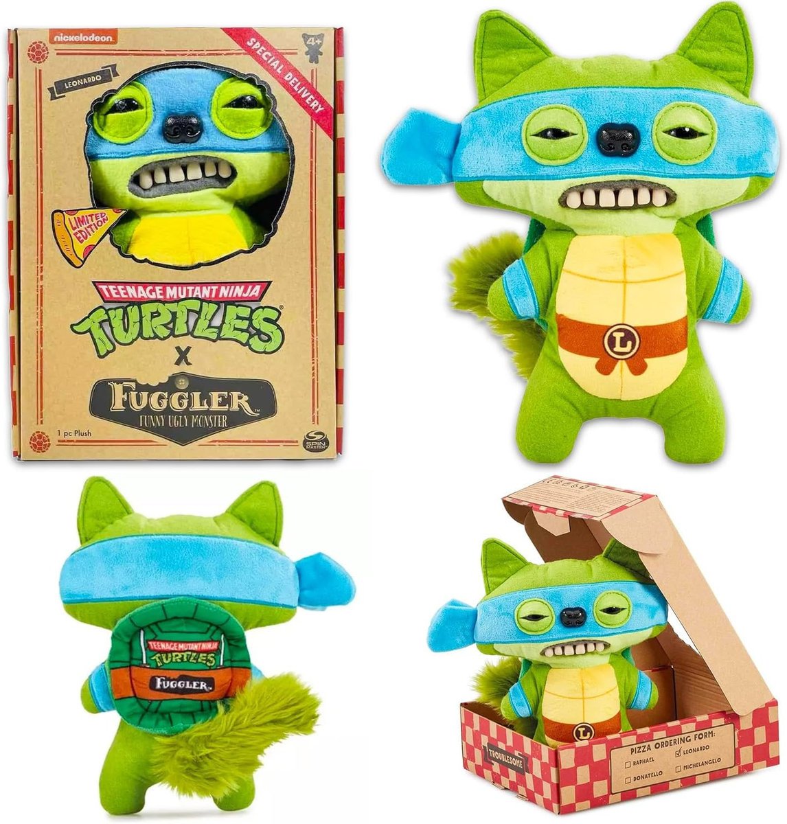 FUGGLER PLUSZOWY POTWÓR MASKOTKA WOJOWNICZE ŻÓŁWIE NINJA LEONARDO TURTLES