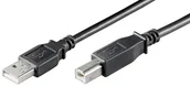 Kable USB - Kabel USB MicroConnect USB2.0 A-B 0,3M M-M BLACK USBAB03B - miniaturka - grafika 1
