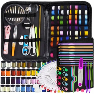 Zestaw Do Szycia Szydełkowania Nici Igły Szydełka - Pasmanteria - miniaturka - grafika 1