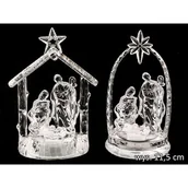 Ozdoby bożonarodzeniowe - Szopka LED 11,5 cm stałe kolorowe światło - miniaturka - grafika 1