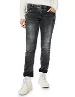 Spodnie damskie - STREET ONE Damskie spodnie jeansowe A375920, Knitted Black Wash, W26/L32, Knitted Black Wash, 26W / 32L - miniaturka - grafika 1