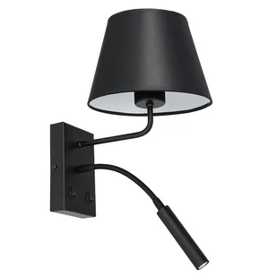 Luminex Arden 3482 kinkiet lampa ścienna 2x8W+60W G9+E27 czarny/biały - Lampy ścienne - miniaturka - grafika 1
