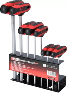 KS Tools Kluczem  158.8130 Ergo Torque Plus na przybory do pisania z uchwytem T-zestaw, 8-częściowy, 2  10 MM 4042146119365 - Klucze i nasadki - miniaturka - grafika 1
