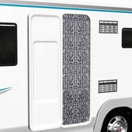 Zasłony - Zasłona przeciw owadom brązowo-beżowa 90x200 cm szenilowa - miniaturka - grafika 1