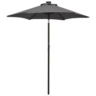 vidaXL Parasol z lampkami LED, antracytowy, 200x211 cm, aluminium 313559 - Parasole ogrodowe - miniaturka - grafika 1
