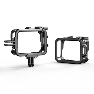 aMagisn AG01 klatka na kamerę sportową, klatka na kamerę ze stopu aluminium z dwoma mocowaniami typu "zimna stopka" i adapterem do kamery sportowej, metalowa rama ochronna, kompatybilna z Insta360 GO 3 - Akcesoria do kamer sportowych - miniaturka - grafika 1