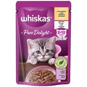 Mokra karma dla kotów - Whiskas Mokra karma dla kociąt, kawałki z kurczakiem w galaretce 28 x 85 g - miniaturka - grafika 1