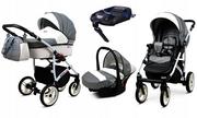 Wózki dziecięce - BabyLux WhiteLux 4w1 + baza Isofix 5903890854287 - miniaturka - grafika 1