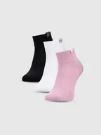 Skarpetki dla dzieci - 4F Skarpetki casual za kostkę (3-pack) dziewczęce 4FJWSS25USOCF347-91S Wielokolorowy Roz. 32-34 - miniaturka - grafika 1