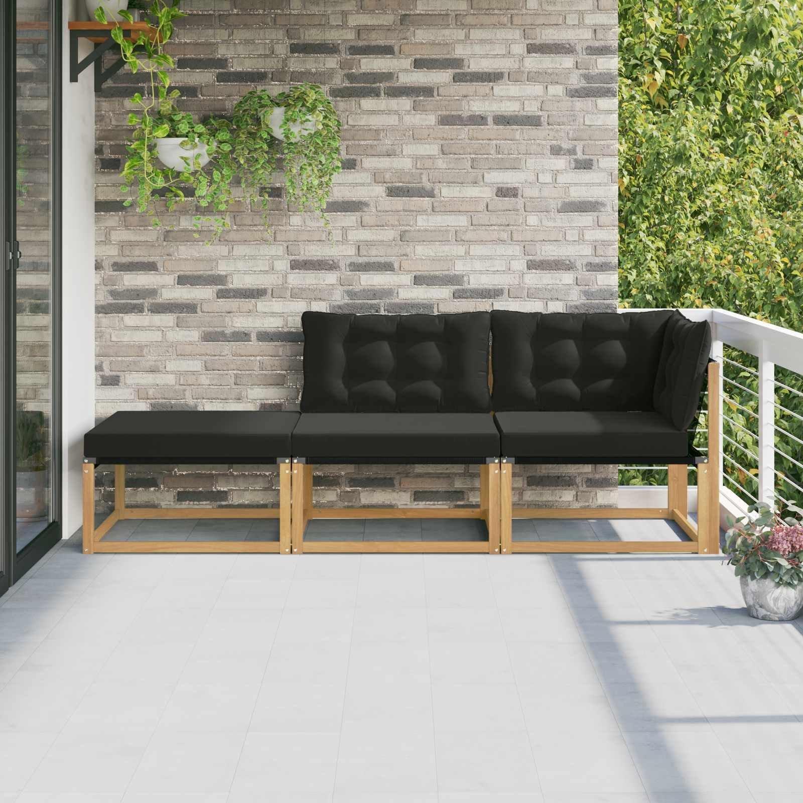vidaXL Zestaw sof narożnych z poduszką Biały 241,5 x 83 x 73 cm