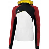 Bluzy damskie - Erima Erima Premium One 2.0 damska bluza z kapturem biały Weiß/Schwarz/Rot/Gelb 40 1071824 - miniaturka - grafika 1