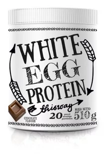White EGG protein białko jajka albumina w proszku słoik Czekolada 510 g - Odżywki białkowe - miniaturka - grafika 1