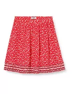 Spódnice - Tommy Jeans Damska spódnica Tjw Embroidery Detail Skirt Rock, Nadruk kwiatowy/głęboki karmazynowy, XXS - miniaturka - grafika 1