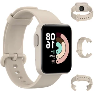 Pasek sportowy do Xiaomi Mi Watch Lite BEŻOWY - Akcesoria do pulsometrów i zegarków sportowych - miniaturka - grafika 1