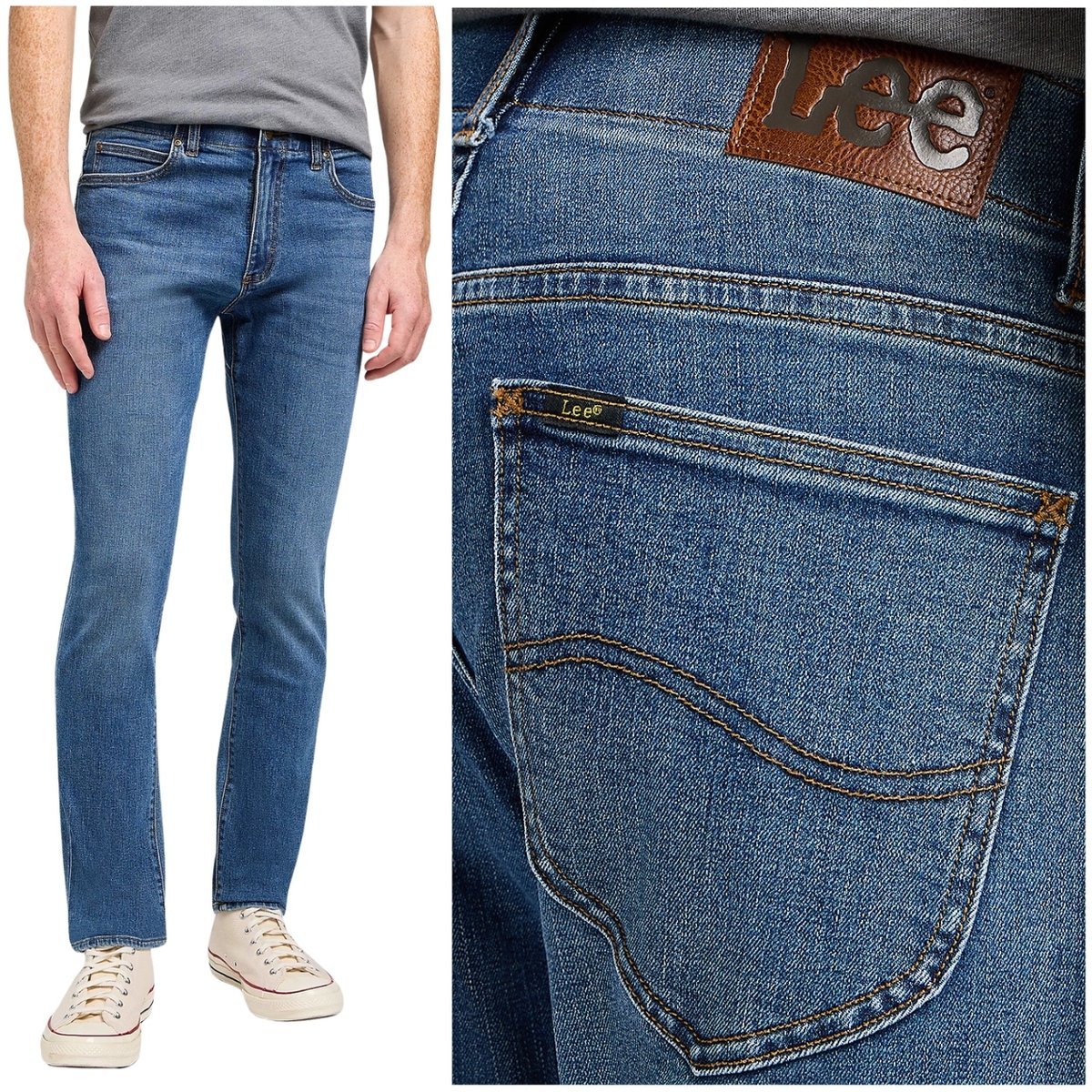 Lee SKINNY FIT XM Extreme Motion wygodne spodnie jeansowe rurki W31 L32