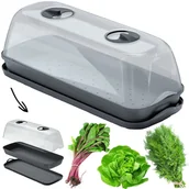 Szklarnie ogrodowe - Rozsadnik Domowy Mini-Szklarnia 51,5x18,5cm Antracyt - miniaturka - grafika 1